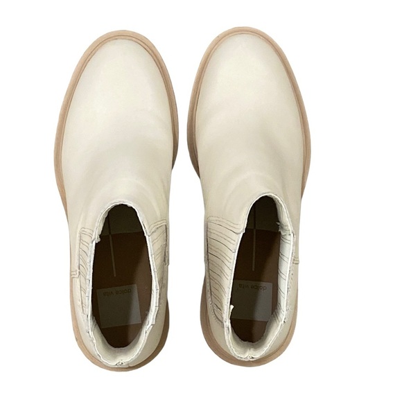 Dolce Vita Caster H2O Ecru Leather Lug Sole Bootie - Picture 8 of 15